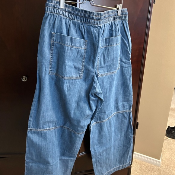 Denim Wide-Leg Mid Rise Pants - Picture 3 of 3